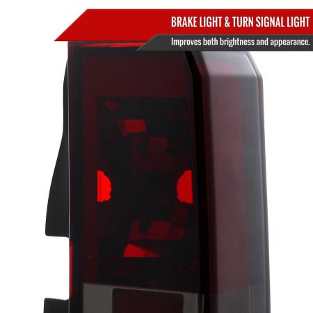 Spec'D Tuning Products - Spec-D 2005-2010 Hummer H3 Tail Lights (Chrome Housing/Red Smoke Lens)