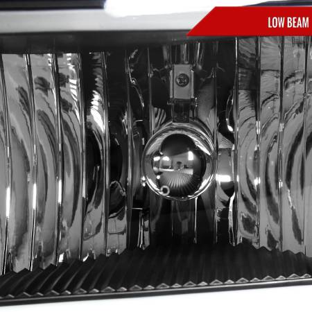 Spec'D Tuning Products - Spec-D 2004-2012 Chevrolet Colorado GMC Canyon/2006-2008 ISUZU I-Series Sequential Turn Signal Factory Style Headlights with LED Bar (Matte Black Housing/Clear Lens)