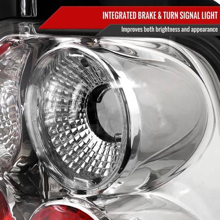 Spec'D Tuning Products - Spec-D 1994-2002 Dodge RAM Tail Lights (Chrome Housing/Clear Lens)