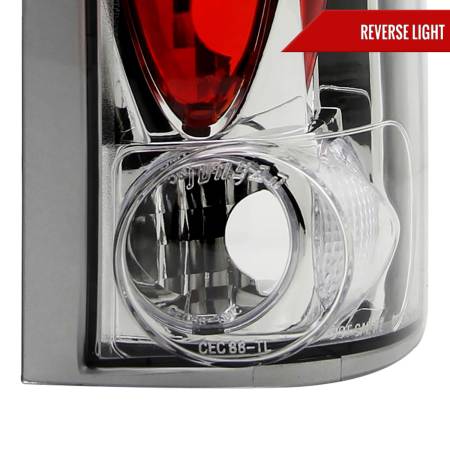 Spec'D Tuning Products - Spec-D 1988-2000 Chevrolet C/K C10/Silverado/Tahoe/Suburban GMC Sierra/Jimmy/Yukon Tail Lights (Chrome Housing/Clear Lens)
