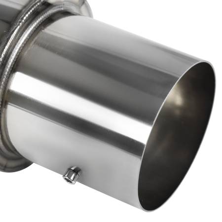 Spec'D Tuning Products - Spec-D Apexi N1 Style 2.5" Inlet/4" Outlet Stainless Steel Exhaust Muffler w/ Removable Silencer