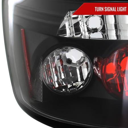 Spec'D Tuning Products - Spec-D 2006-2011 Honda Civic Coupe Tail Lights (Matte Black Housing/Clear Lens)