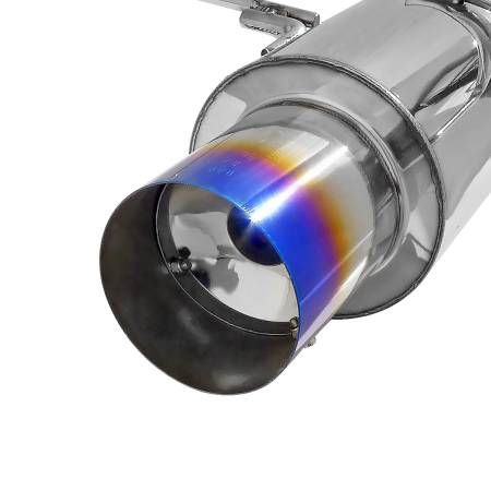 Spec'D Tuning Products - Spec-D 1989-1994 Nissan 240SX S13 T-304 Stainless Steel N1 Style Catback Exhaust System w/ Burnt Tip