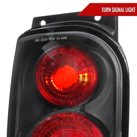 Spec'D Tuning Products - Spec-D 1998-2001 Ford Explorer Mercury Mountaineer Tail Lights (Matte Black Housing/Clear Lens)