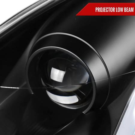 Spec'D Tuning Products - Spec-D 2003-2007 Infiniti G35 Coupe LED Bar Projector Headlights w/ Sequential Turn Signals (Matte Black Housing/Clear Lens)