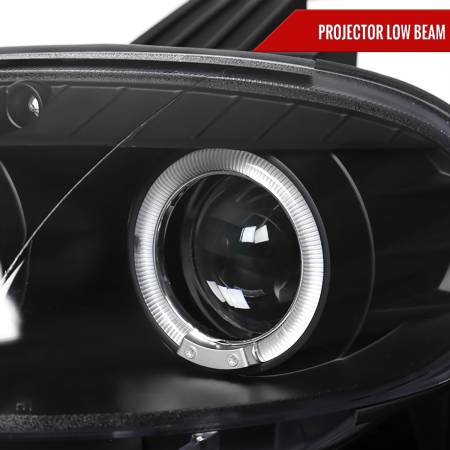 Spec'D Tuning Products - Spec-D 2001-2005 Mazda Miata MX-5 Dual Halo Projector Headlights (Matte Black Housing/Clear Lens)
