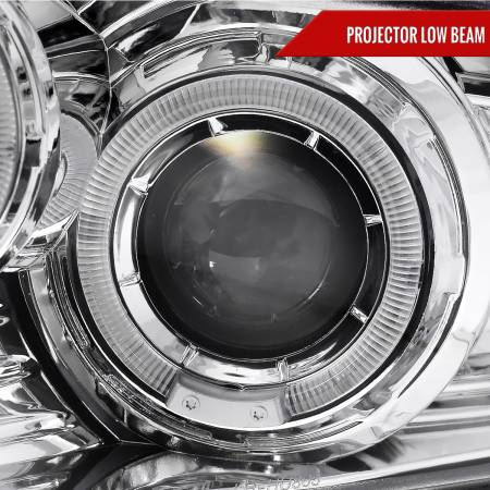 Spec'D Tuning Products - Spec-D 2010-2014 Ford Mustang Dual Halo Projector Headlights (Chrome Housing/Clear Lens)