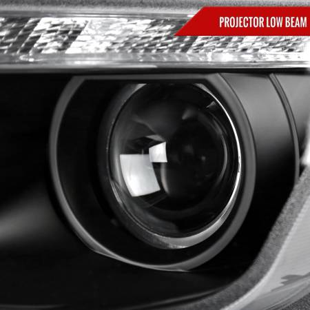 Spec'D Tuning Products - Spec-D 2010-2012 Ford Fusion Projector Headlights w/ LED Light Strip (Matte Black Housing/Clear Lens)