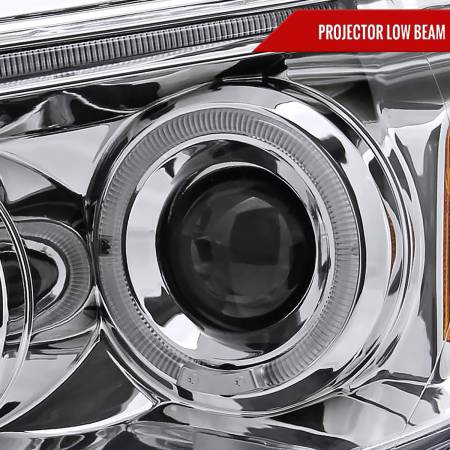 Spec'D Tuning Products - Spec-D 2005-2011 Toyota Tacoma Dual Halo Projector Headlights (Chrome Housing/Clear Lens)