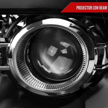 Spec'D Tuning Products - Spec-D 2009-2018 Dodge RAM 1500 / 2019-2021 RAM Classic / 2010-2018 RAM 2500 3500 Switchback Sequential LED Bar Projector Headlights (Matte Black Housing/Clear Lens)