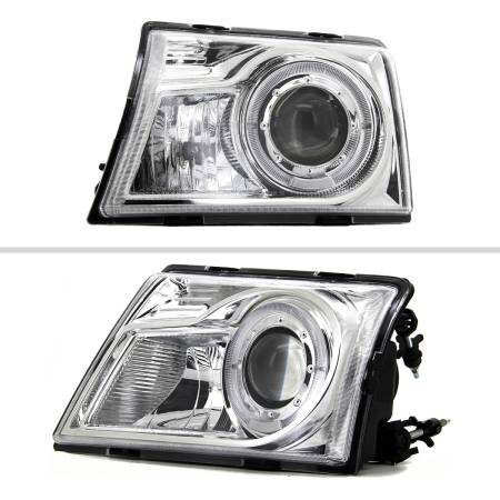 Spec'D Tuning Products - Spec-D 1998-2000 Ford Ranger Halo Projector Headlights (Chrome Housing/Clear Lens)
