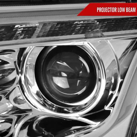 Spec'D Tuning Products - Spec-D 2010-2012 Ford Fusion Projector Headlights w/ LED Light Strip (Chrome Housing/Clear Lens)