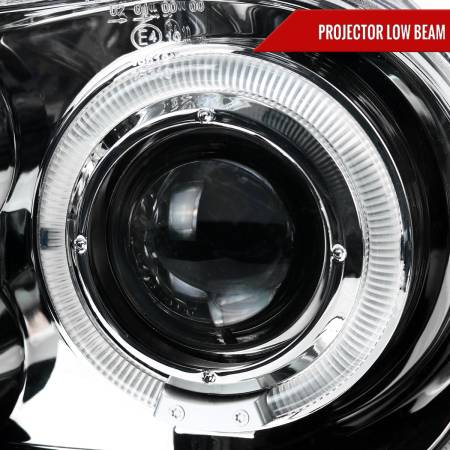 Spec'D Tuning Products - Spec-D 1999-2006 Volkswagen Golf Mk4 GTI/R32 Cabrio Dual Halo Projector Headlights (Chrome Housing/Clear Lens)