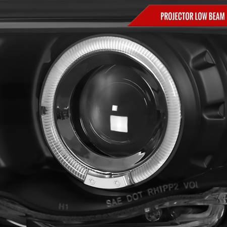 Spec'D Tuning Products - Spec-D 1999-2001 BMW E46 3 Series Sedan Dual Halo Projector Headlights (Matte Black Housing/Clear Lens)