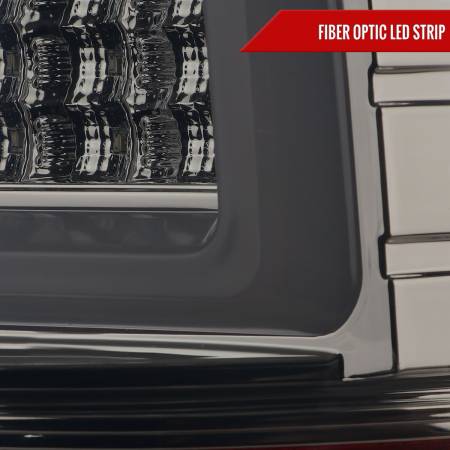 Spec'D Tuning Products - Spec-D 2009-2018 Dodge RAM 1500 / 2019-2021 RAM Classic / 2010-2018 RAM 2500 3500 White Bar LED Tail Lights (Chrome Housing/Smoke Lens)