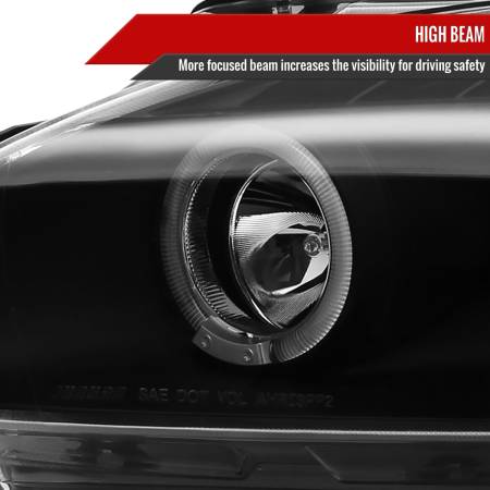 Spec'D Tuning Products - Spec-D 2004-2009 Honda S2000 AP2 Dual Halo Projector Headlights (Matte Black Housing/Clear Lens)