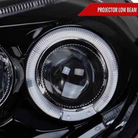 Spec'D Tuning Products - Spec-D 1998-2005 Volkswagen Beetle Halo Projector Headlights (Glossy Black Housing/Smoke Lens)