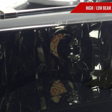 Spec'D Tuning Products - Spec-D 1997-2004 Dodge Dakota/ 1998-2003 Durango Crystal Headlights w/ Amber Reflector (Chrome Housing/Smoke Lens)