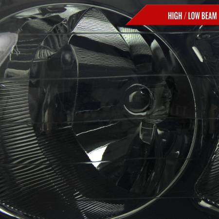 Spec'D Tuning Products - Spec-D 2002-2005 Dodge RAM 1500/ 2003-2005 RAM 2500 3500 Factory Style Headlights (Chrome Housing/Smoke Lens)