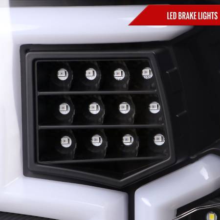 Spec'D Tuning Products - Spec-D 2019-2022 Dodge RAM 2500/3500 LED Sequential Signal Tail Lights (Matte Black Housing/Clear Lens)