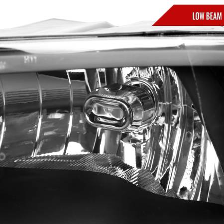 Spec'D Tuning Products - Spec-D 2009-2018 Dodge RAM 1500 / 2019-2021 RAM Classic / 2010-2018 RAM 2500 3500 Factory Quad Style Headlights (Matte Black Housing/Clear Lens)