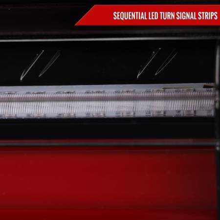 Spec'D Tuning Products - Spec-D 2019-2023 Toyota RAV4 Red LED Bar Sequential Signal Tail Lights (Jet Black Housing/Clear Lens)