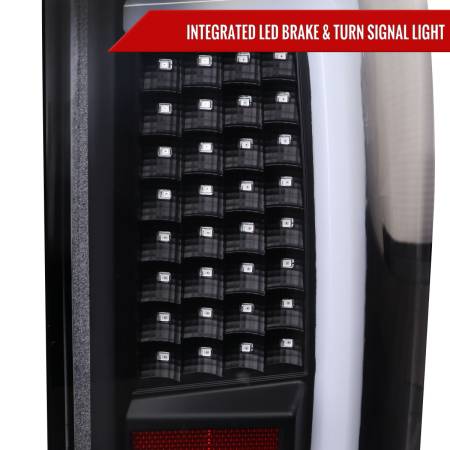 Spec'D Tuning Products - Spec-D 2004-2015 Nissan Titan LED Tail Lights with White LED Tube (Matte Black Housing/Clear Lens)