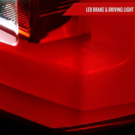 Spec'D Tuning Products - Spec-D 2015-2020 GMC Yukon/Yukon XL Denali SLE/SLT LED Tail Lights (Chrome Housing/Red Clear Lens)