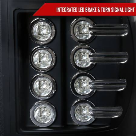 Spec'D Tuning Products - Spec-D 2007-2012 Chevrolet Avalanche LED Tail Lights (Matte Black Housing/Clear Lens)