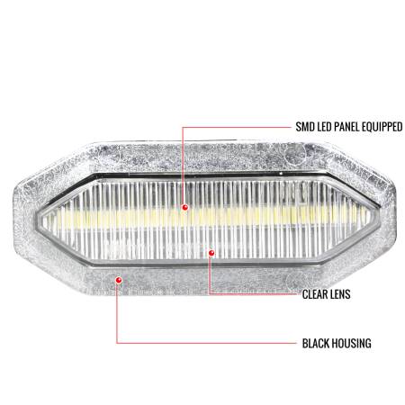 Spec'D Tuning Products - Spec-D 2015-2017 Ford Mustang Front Grille LED Driving Lights - 6PC (Chrome Housing/Clear Lens)