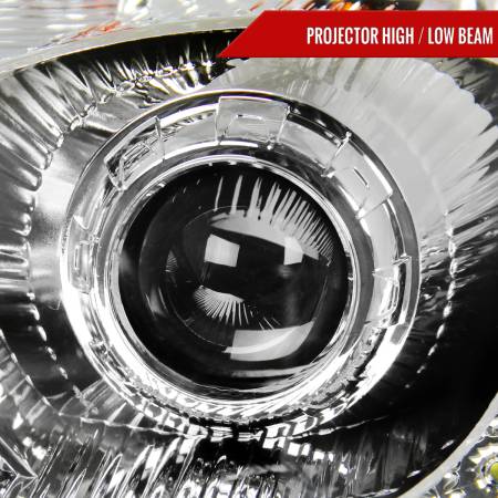 Spec'D Tuning Products - Spec-D 2006-2009 Nissan 350Z SMD LED Light Strip Projector Headlights (Chrome Housing/Clear Lens)