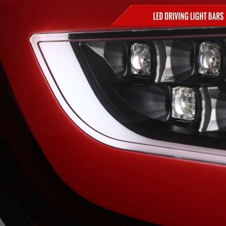 Spec'D Tuning Products - Spec-D 2008-2017 Mitsubishi Lancer / 2008-2015 Lancer EVO X Sedan Red Bar LED Tail Lights (Black Housing/Red Lens)