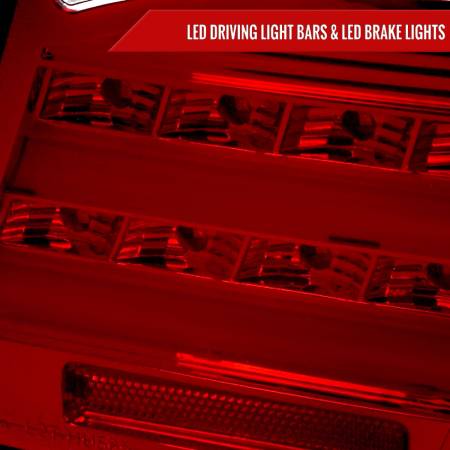 Spec'D Tuning Products - Spec-D 2007-2009 Lexus LS460 LED Tail Lights & Trunk Lights (Chrome Housing/Red Lens)