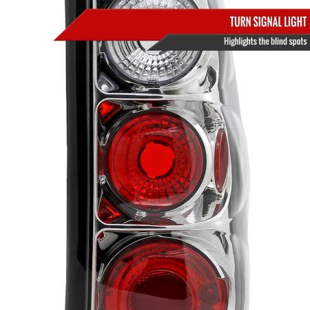 Spec'D Tuning Products - Spec-D 1999-2002 Chevrolet Silverado/ 1999-2006 GMC Sierra Tail Lights (Chrome Housing/Clear Lens)