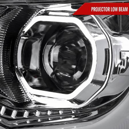 Spec'D Tuning Products - Spec-D 2015-2021 Chevrolet Colorado LED Bar Projector Headlights (Chrome Housing/Clear Lens)