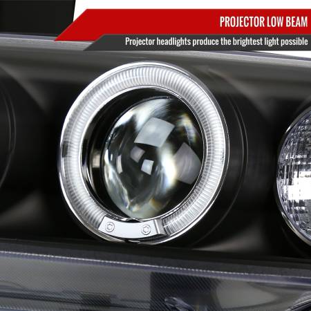 Spec'D Tuning Products - Spec-D 1994-1997 Honda Accord Dual Halo Projector Headlights (Matte Black Housing/Clear Lens)