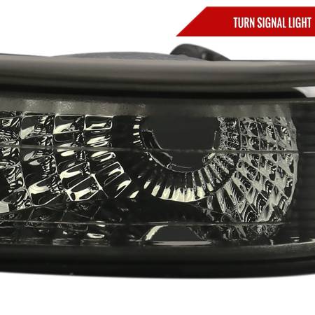 Spec'D Tuning Products - Spec-D 1999-2002 Chevrolet Silverado/ 2000-2006 Tahoe Suburgan Bumper Lights (Chrome Housing/Smoke Lens)