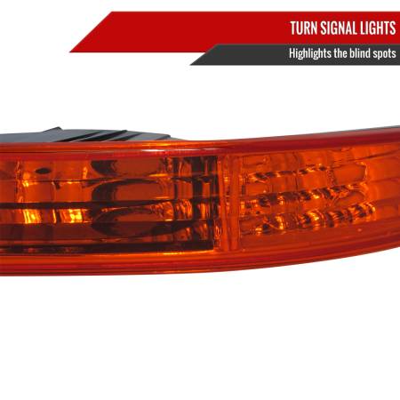 Spec'D Tuning Products - Spec-D 1994-1997 Accura Integra Bumper Lights (Chrome Housing/Amber Lens)