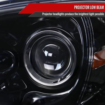 Spec'D Tuning Products - Spec-D 1998-2001 Mercedes Benz W163 ML Class Projector Headlights w/ SMD LED Light Strip (Glossy Black Housing/Smoke Lens)