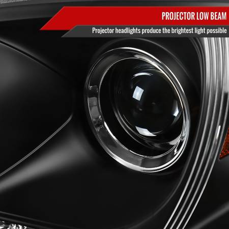 Spec'D Tuning Products - Spec-D 1998-2001 Mercedes Benz W163 ML Class Projector Headlights w/ SMD LED Light Strip (Matte Black Housing/Clear Lens)