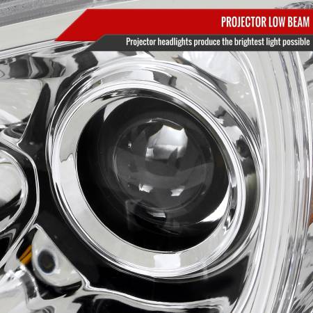 Spec'D Tuning Products - Spec-D 1998-2001 Mercedes Benz W163 ML Class Projector Headlights w/ SMD LED Light Strip (Chrome Housing/Clear Lens)