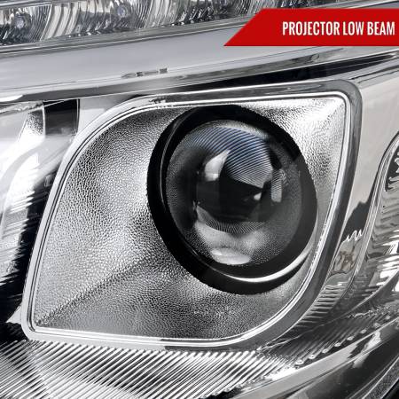 Spec'D Tuning Products - Spec-D 1998-2006 Mercedes Benz W220 S Class LED Bar Projector Headlights w/ LED Turn Signal Lights (Chrome Housing/Clear Lens)