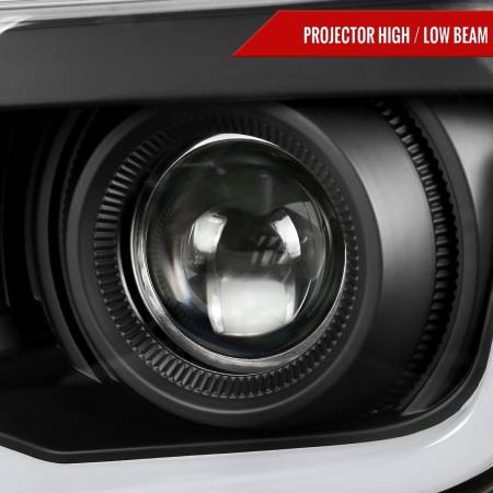 Spec'D Tuning Products - Spec-D 2010-2013 Chevrolet Camaro LED Bar Projector Headlights (Matte Black Housing/Clear Lens)