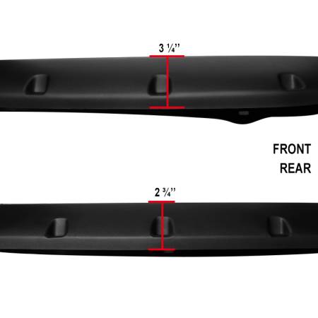 Spec'D Tuning Products - Spec-D 2002-2009 Dodge RAM Smooth Rivet Style Fender Flares