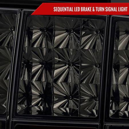 Spec'D Tuning Products - Spec-D 2005-2009 Ford Mustang Sequential LED Tail Lights (Chrome Housing/Smoke Lens)