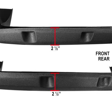 Spec'D Tuning Products - Spec-D 1988-1999 Chevrolet C/K Blazer/Jimmy/Suburban/Tahoe GMC Yukon Textured Rivet Style Fender Flares