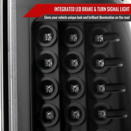 Spec'D Tuning Products - Spec-D 2007-2009 Dodge RAM LED Tail Lights (Matte Black Housing/Clear Lens)