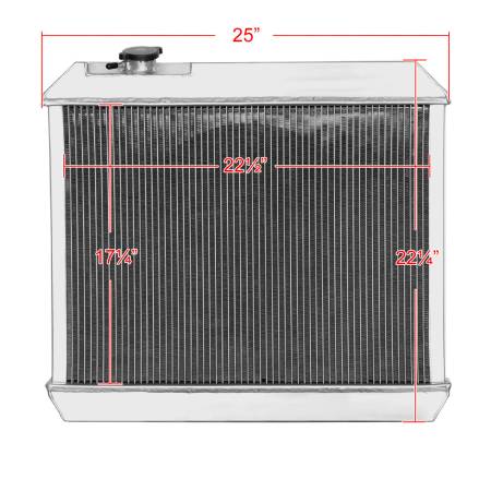Spec'D Tuning Products - Spec-D 1963-1966 Pontiac Bonneville V8 3 Row Core Radiator with Fan Shroud