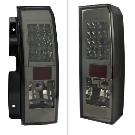 Spec'D Tuning Products - Spec-D 2005-2010 Hummer H3 LED Tail Lights (Chrome Housing/Smoke Lens)