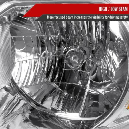 Spec'D Tuning Products - Spec-D 2005-2011 Toyota Tacoma Factory Style Headlights (Chrome Housing/Clear Lens)